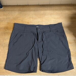 PrAna Women’s Size 12 Nora Shorts ripstop nylon grey drawstring